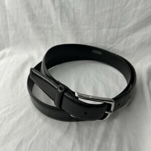 Coach Leather Men Belt Size 40” Style Number 90031 1” Width Silver Toned Buckle